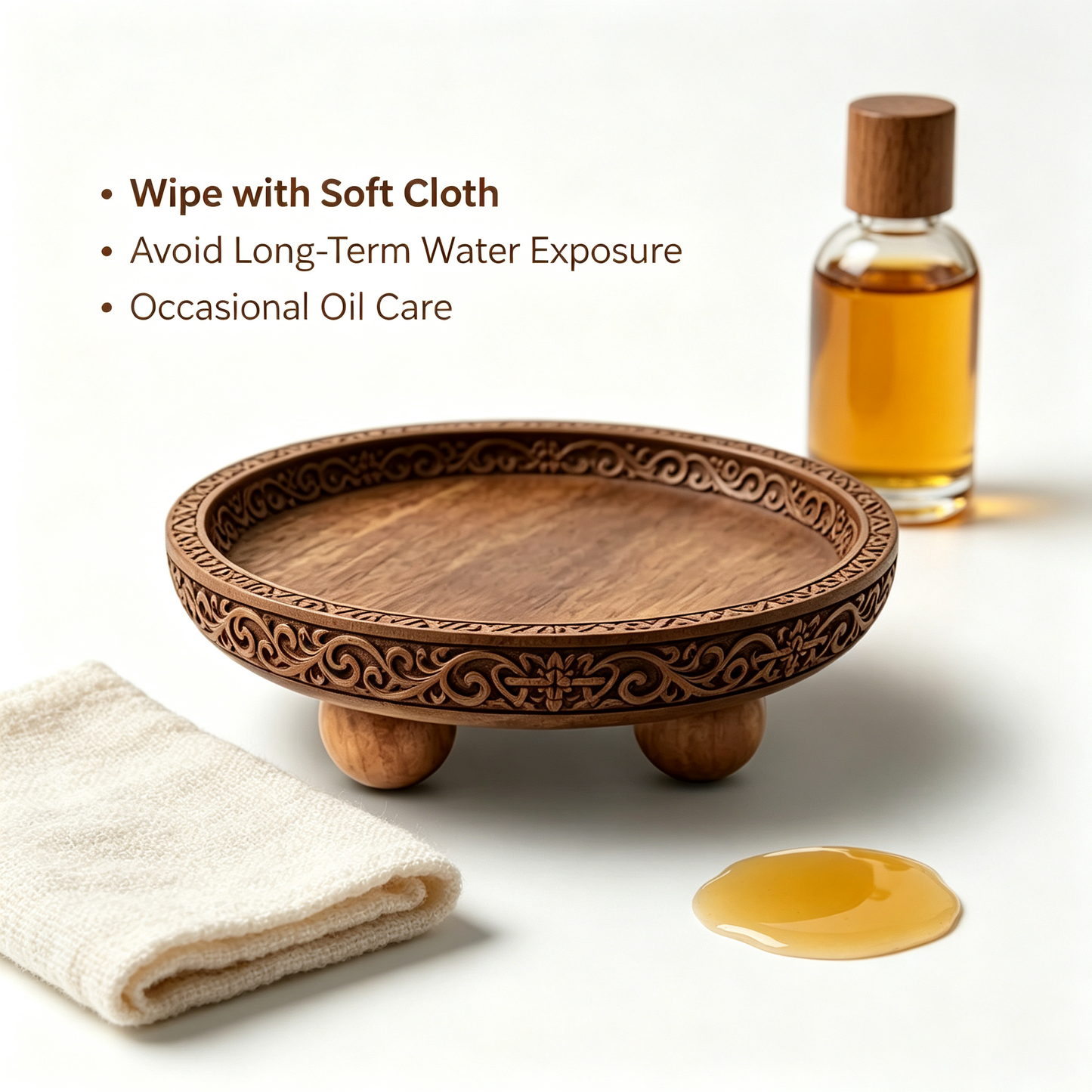 Round Wooden Tray