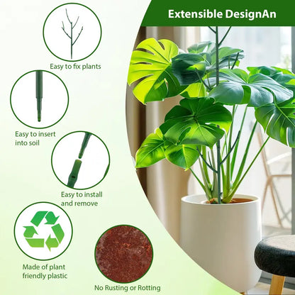 Stackable Monstera Plant Support Stakes — 6 Piece Set