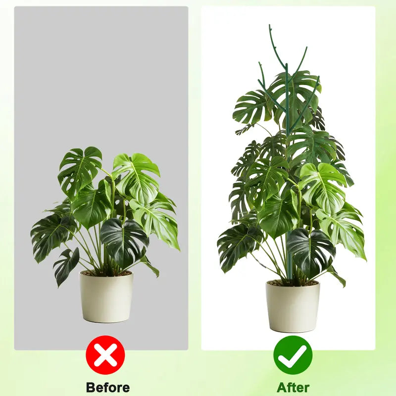 Stackable Monstera Plant Support Stakes — 6 Piece Set