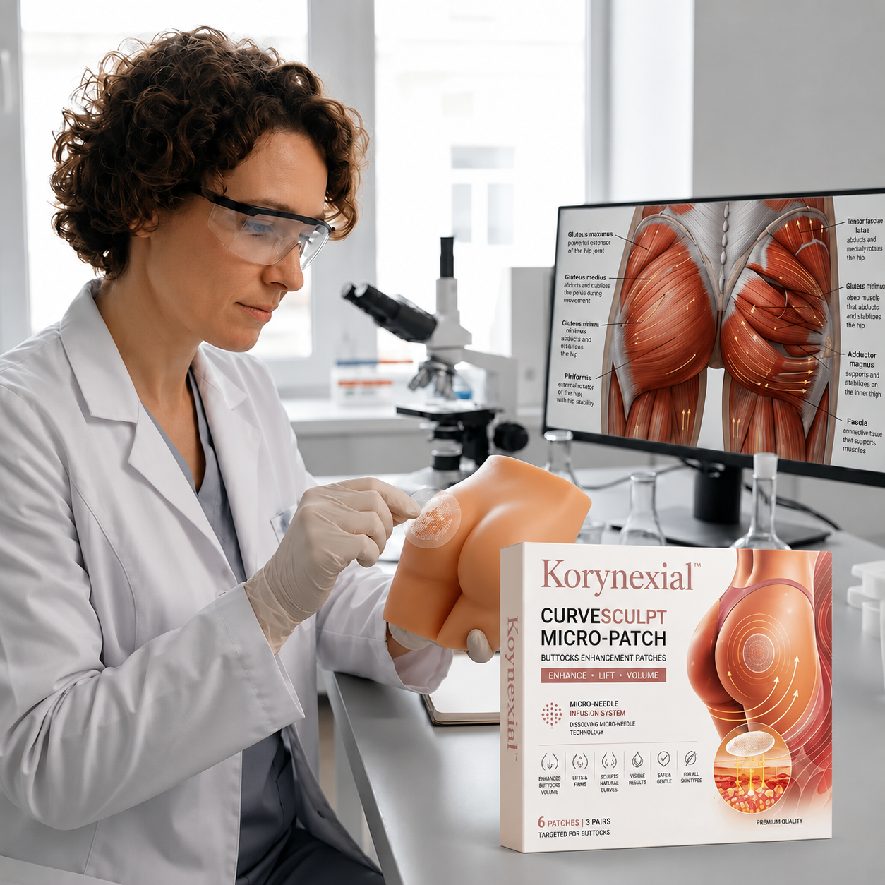 Korynexial™ CurveSculpt Micro-Patch ✦ Sculpt • Firm • Smooth Lower Body Curves ✦ Micro-Needle Infusion System