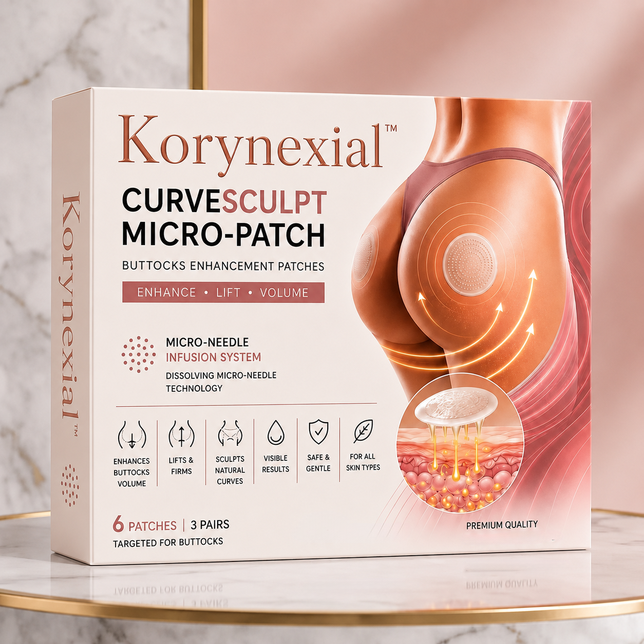 Korynexial™ CurveSculpt Micro-Patch ✦ Sculpt • Firm • Smooth Lower Body Curves ✦ Micro-Needle Infusion System