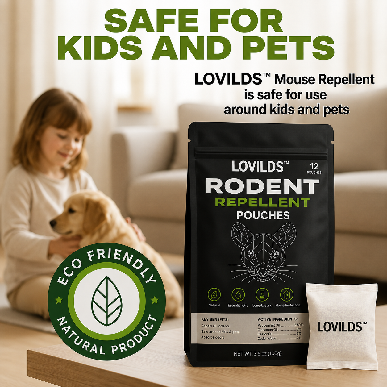 LOVILDS™ Natural Rodent Repellent Pouches