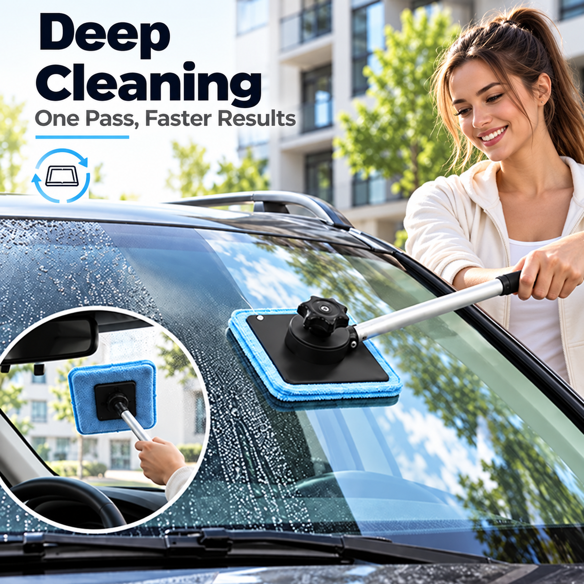 Dual Magnetic Car Windshield Cleaner | Streak-Free Auto Glass Cleaning Kit⭐