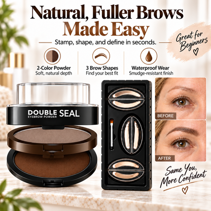 🔥 LAST DAY: BUY 1 GET 1 FREE 🌸 2-Color Waterproof Brow Stamp Kit for Quick, Natural-Looking Brows