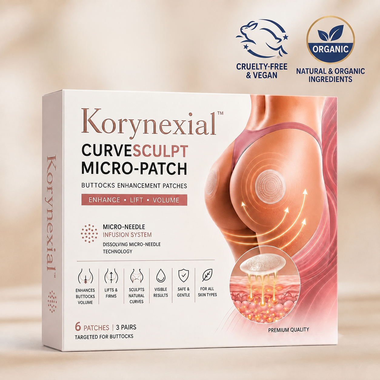 Korynexial™ CurveSculpt Micro-Patch ✦ Sculpt • Firm • Smooth Lower Body Curves ✦ Micro-Needle Infusion System