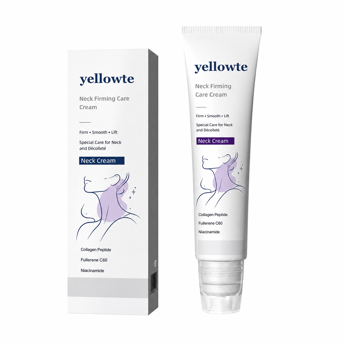 Roller Massage Neck Cream 🧴 Collagen & Hyaluronic Acid | Firms Neck, Reduces Wrinkles & Double Chin