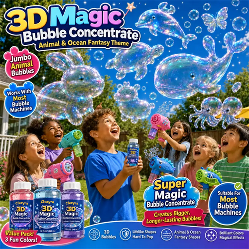 Clezyra® Super 3D Magic Bubble Concentrate —— Animal & Ocean Fantasy Theme