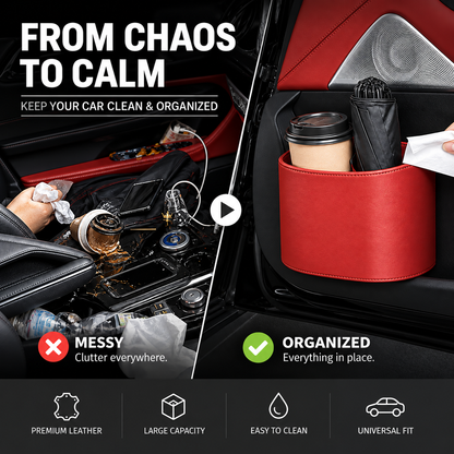 🥳2026 HOT SALE🥳💞50K+ SOLD!🚗🧺 50% OFF! Leather Car Door Cup Holder – Wide‑mouth opening, easy reach for drinks & phone. Clip‑on secure fit. PU leather, tough & stylish. 🛡️✨