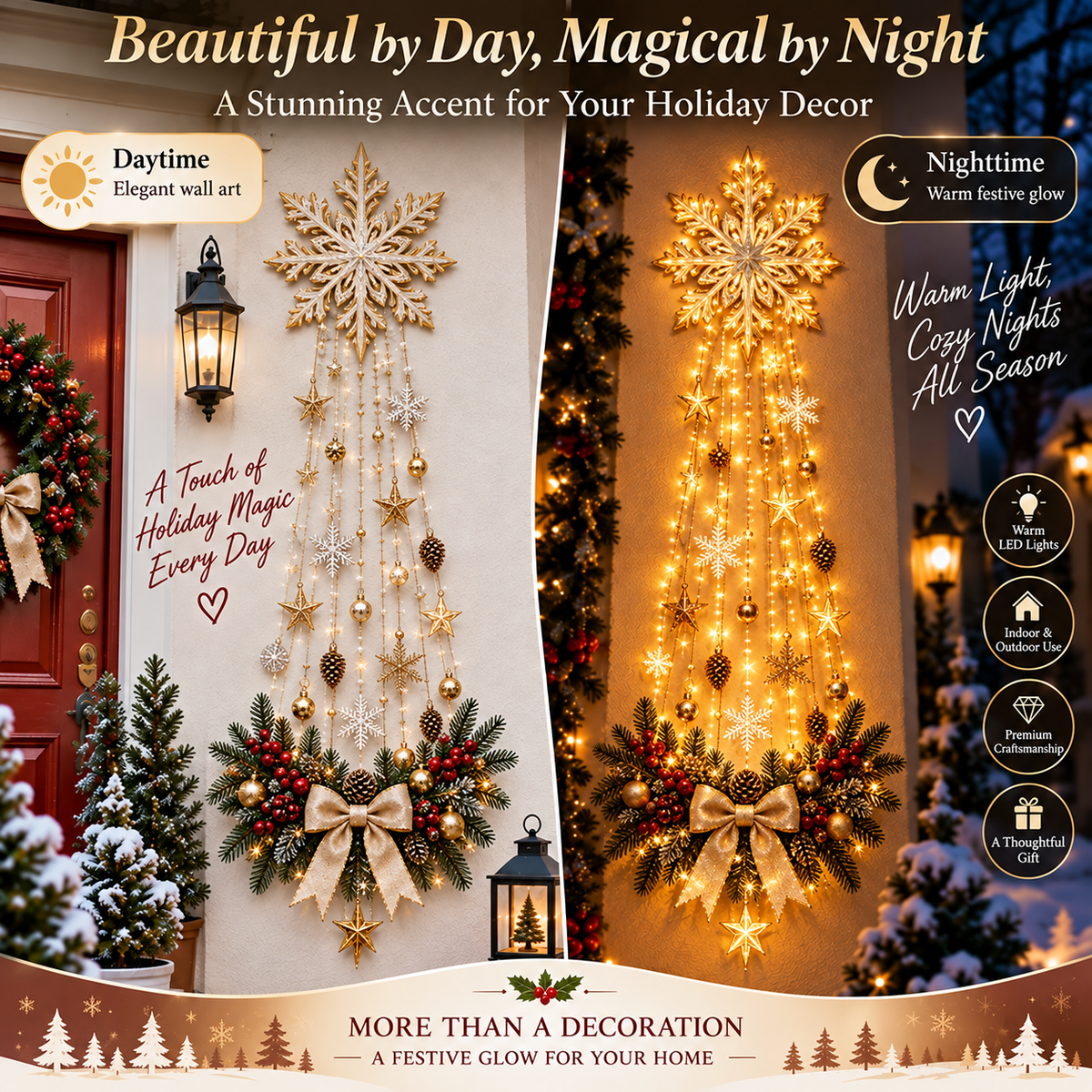 ✨Last Day 50% OFF✨✝️Lighted HearthGlow Star Christmas Wall & Porch Decor