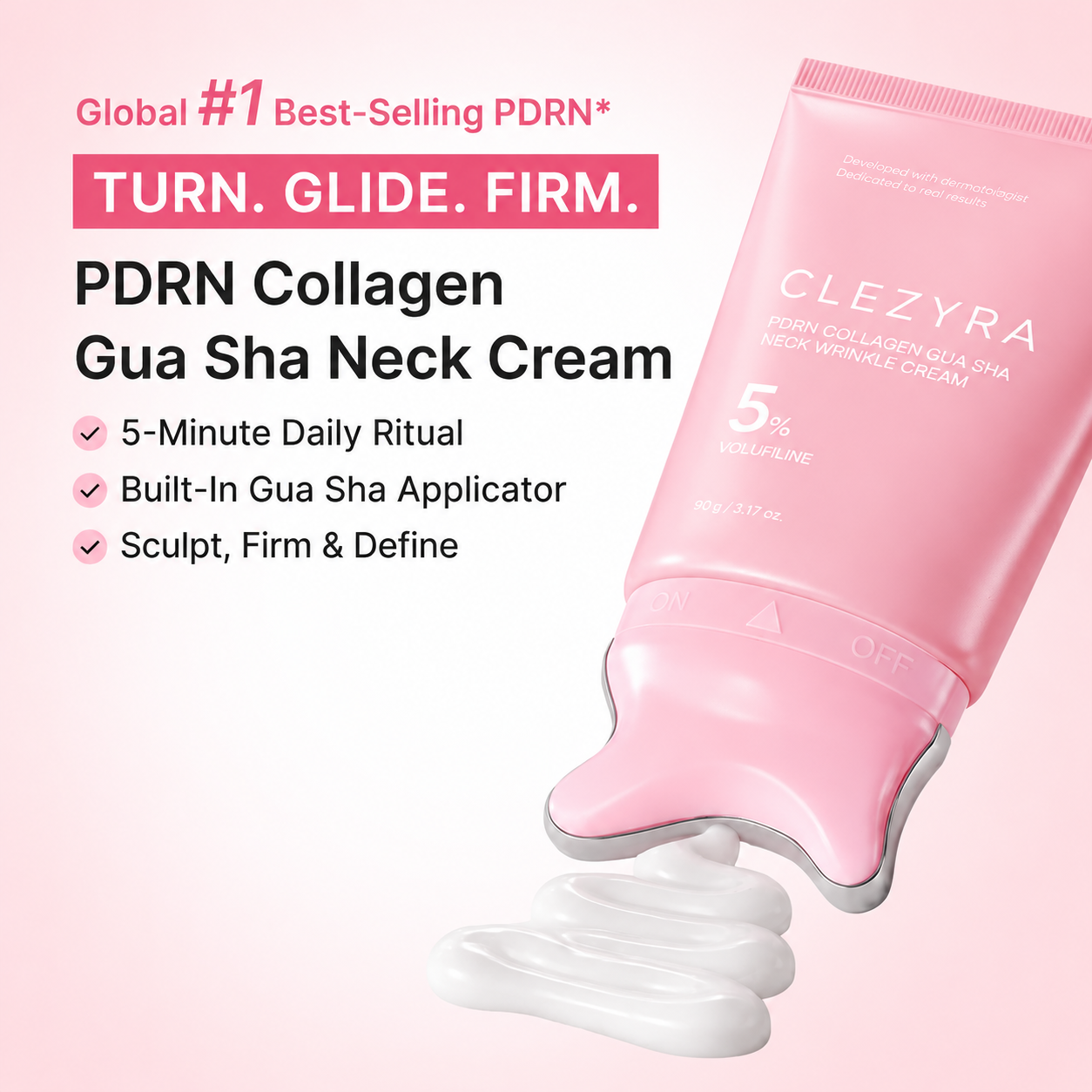 CLEZYRA® PDRN Collagen Gua Sha Neck Wrinkle Cream