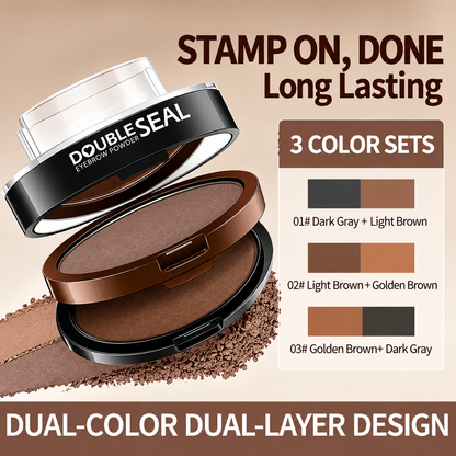 🔥 LAST DAY: BUY 1 GET 1 FREE 🌸 2-Color Waterproof Brow Stamp Kit for Quick, Natural-Looking Brows
