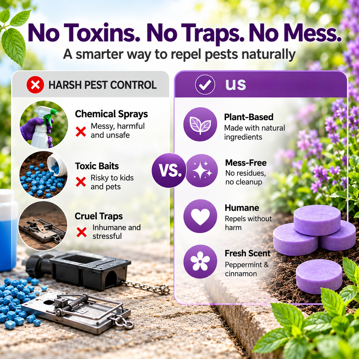 12-Pack Rodent Repellent Balls for Home Kitchen Effective Pest Control Solution