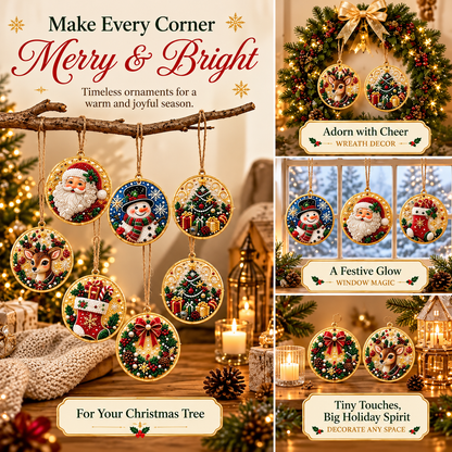 🔥Only $9.99 Last Day Promotion!🎄DIY Christmas diamond art Ornaments Kit (6 PCS)🎅