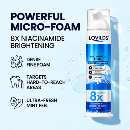 LOVILDS"8X NiacinamideFoaming WhiteningToothpaste