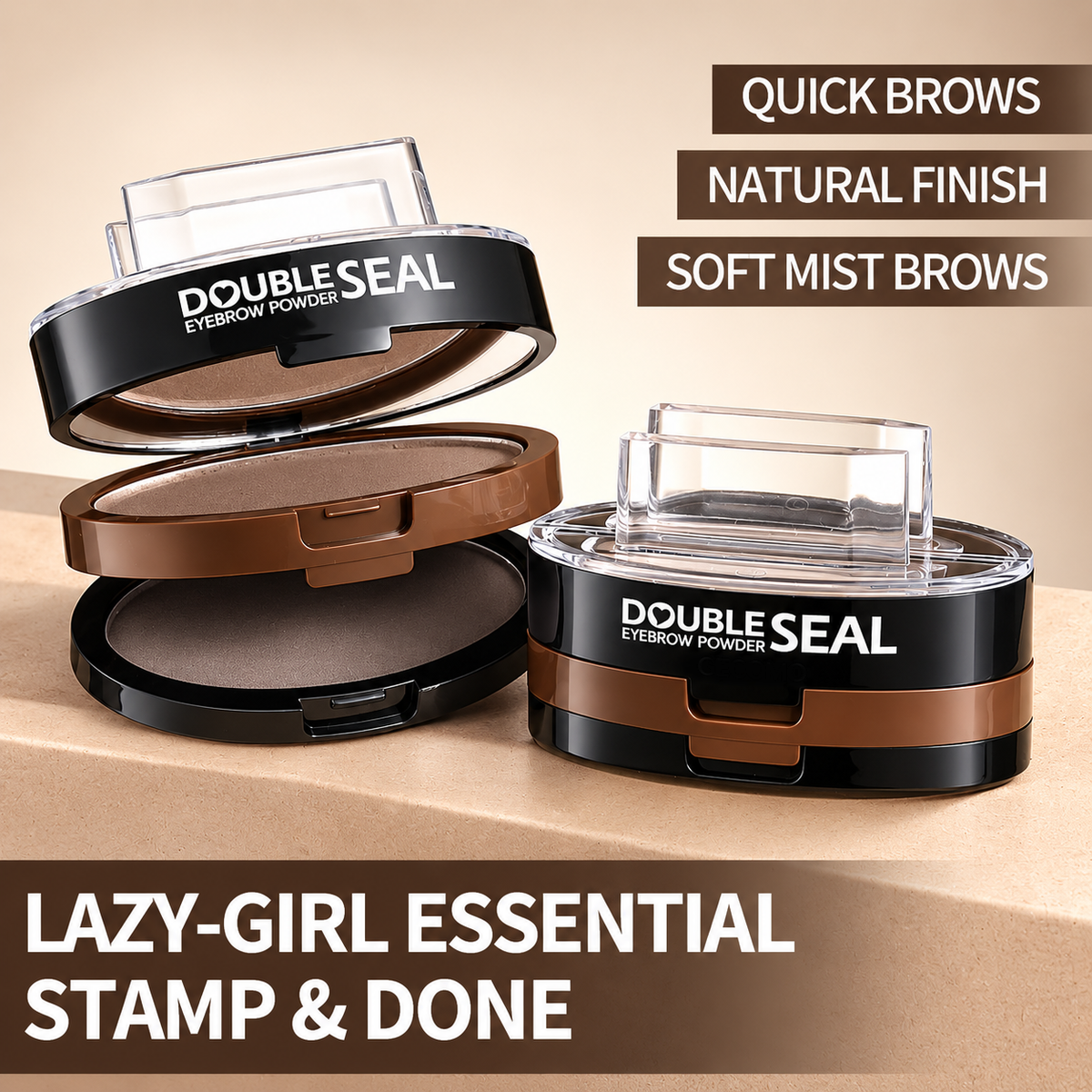 🔥 LAST DAY: BUY 1 GET 1 FREE 🌸 2-Color Waterproof Brow Stamp Kit for Quick, Natural-Looking Brows