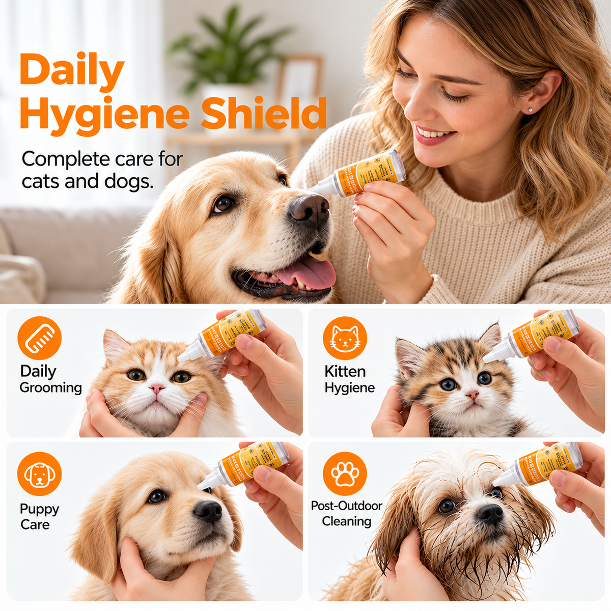 ✨ Gentle pet eye care – cleanses the skin around the eyes and provides daily grooming 👀