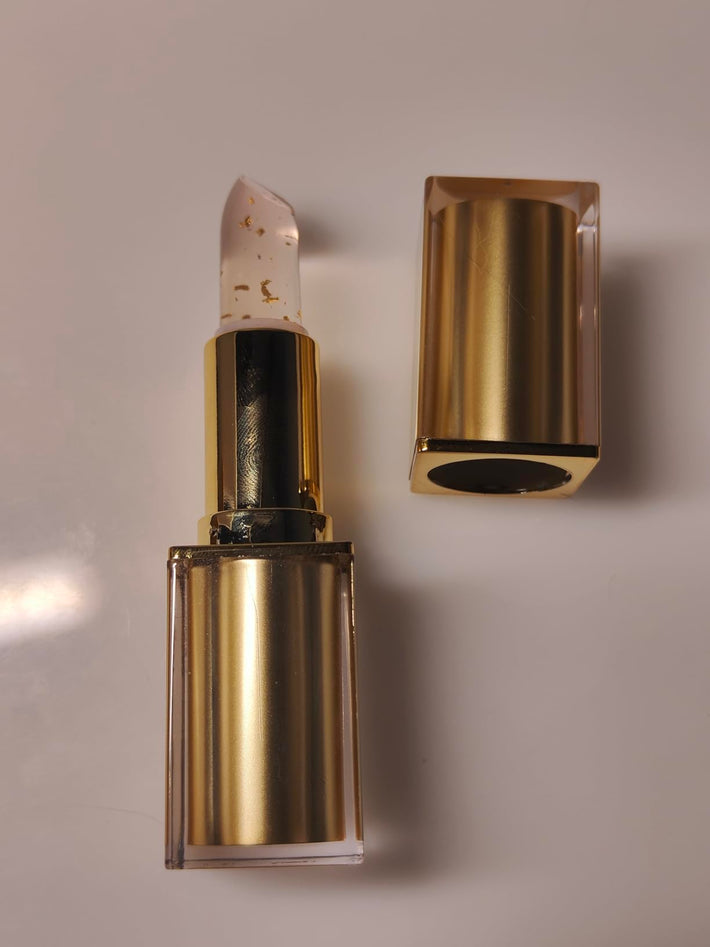 Gold color changing lipstick