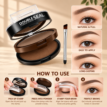 🔥 LAST DAY: BUY 1 GET 1 FREE 🌸 2-Color Waterproof Brow Stamp Kit for Quick, Natural-Looking Brows