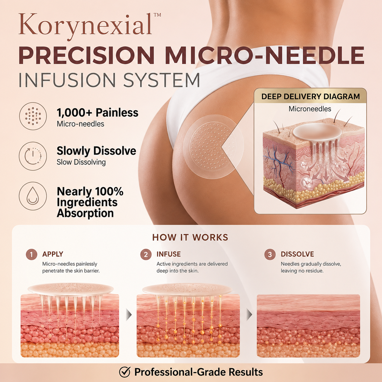 Korynexial™ CurveSculpt Micro-Patch ✦ Sculpt • Firm • Smooth Lower Body Curves ✦ Micro-Needle Infusion System