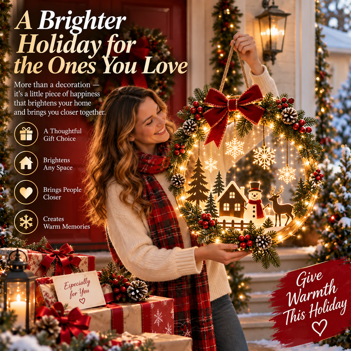 ✨Last Day 50% OFF✨✝️Lighted HearthGlow Star Christmas Wall & Porch Decor