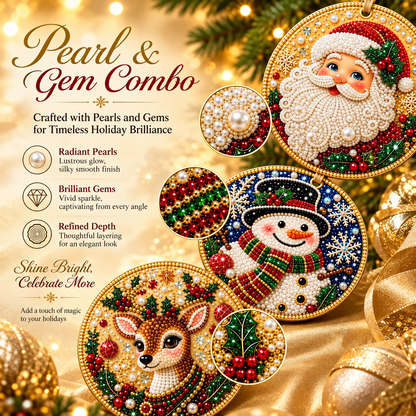 🔥Only $9.99 Last Day Promotion!🎄DIY Christmas diamond art Ornaments Kit (6 PCS)🎅