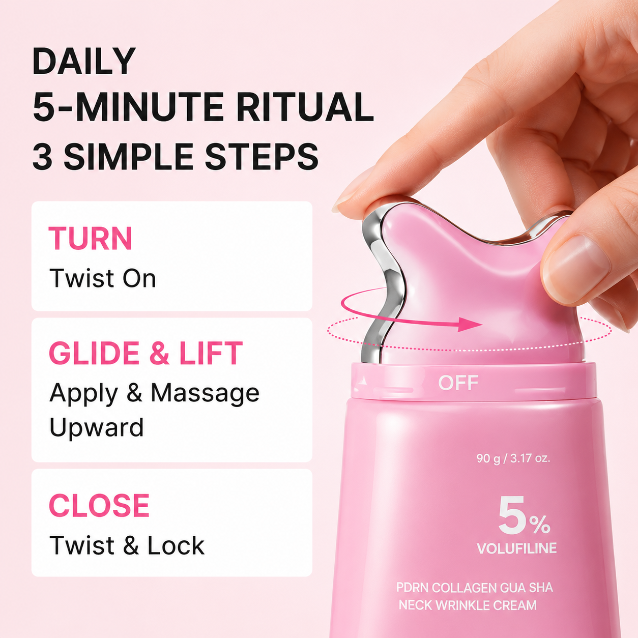 CLEZYRA® PDRN Collagen Gua Sha Neck Wrinkle Cream