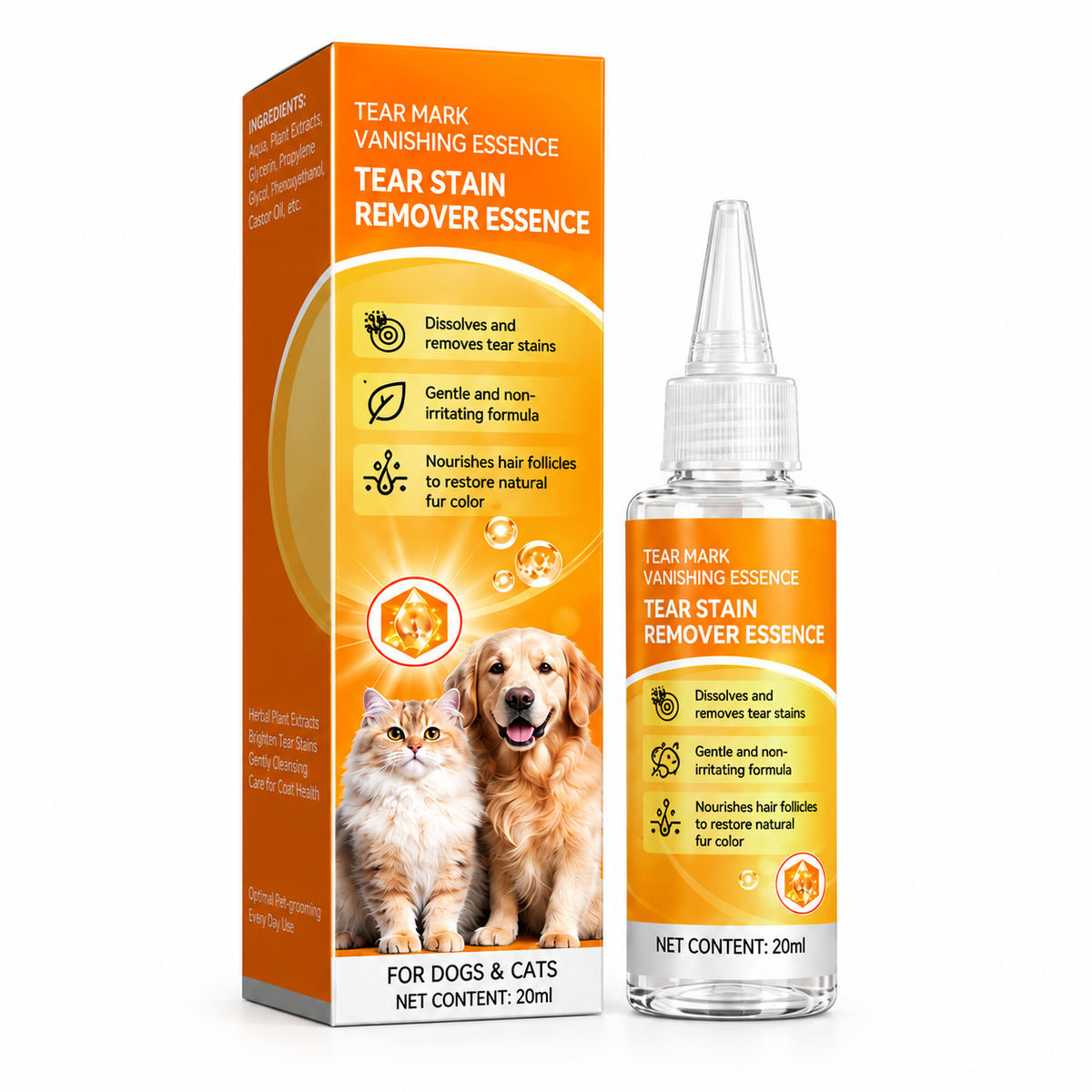 ✨ Gentle pet eye care – cleanses the skin around the eyes and provides daily grooming 👀