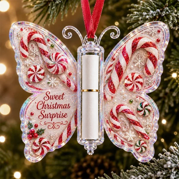 🔥Last Day 49% OFF🦋💵 Christmas Cash Gift Butterfly Ornament – Holiday Money Holder Keepsake 🎄✨