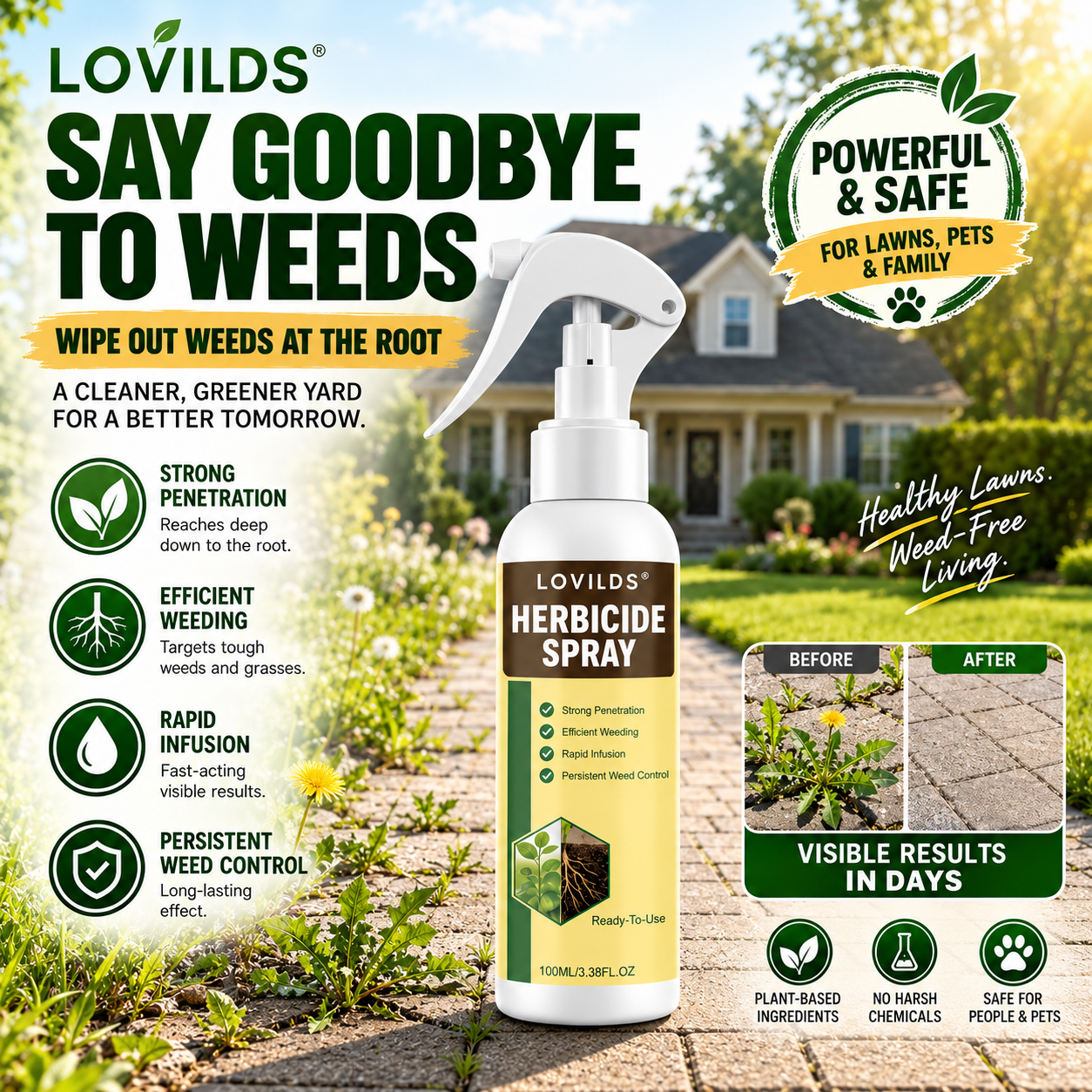 🔥Last Day Promotion 68% OFF🔥2026 Fast-Acting Natural Weed & Grass Killer Spray