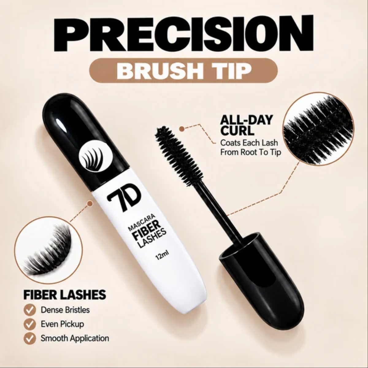 LOVILDS Silk Fiber Black Lengthening Mascara - Adult Beauty Makeup✨