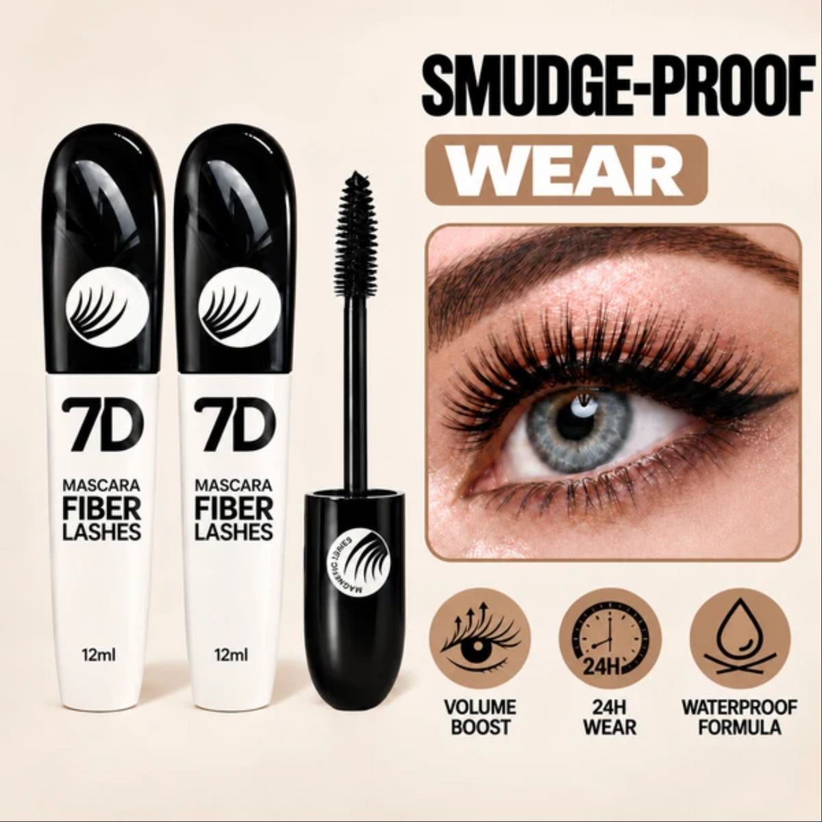 LOVILDS Silk Fiber Black Lengthening Mascara - Adult Beauty Makeup✨
