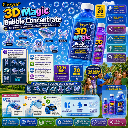 Clezyra® Super 3D Magic Bubble Concentrate —— Animal & Ocean Fantasy Theme