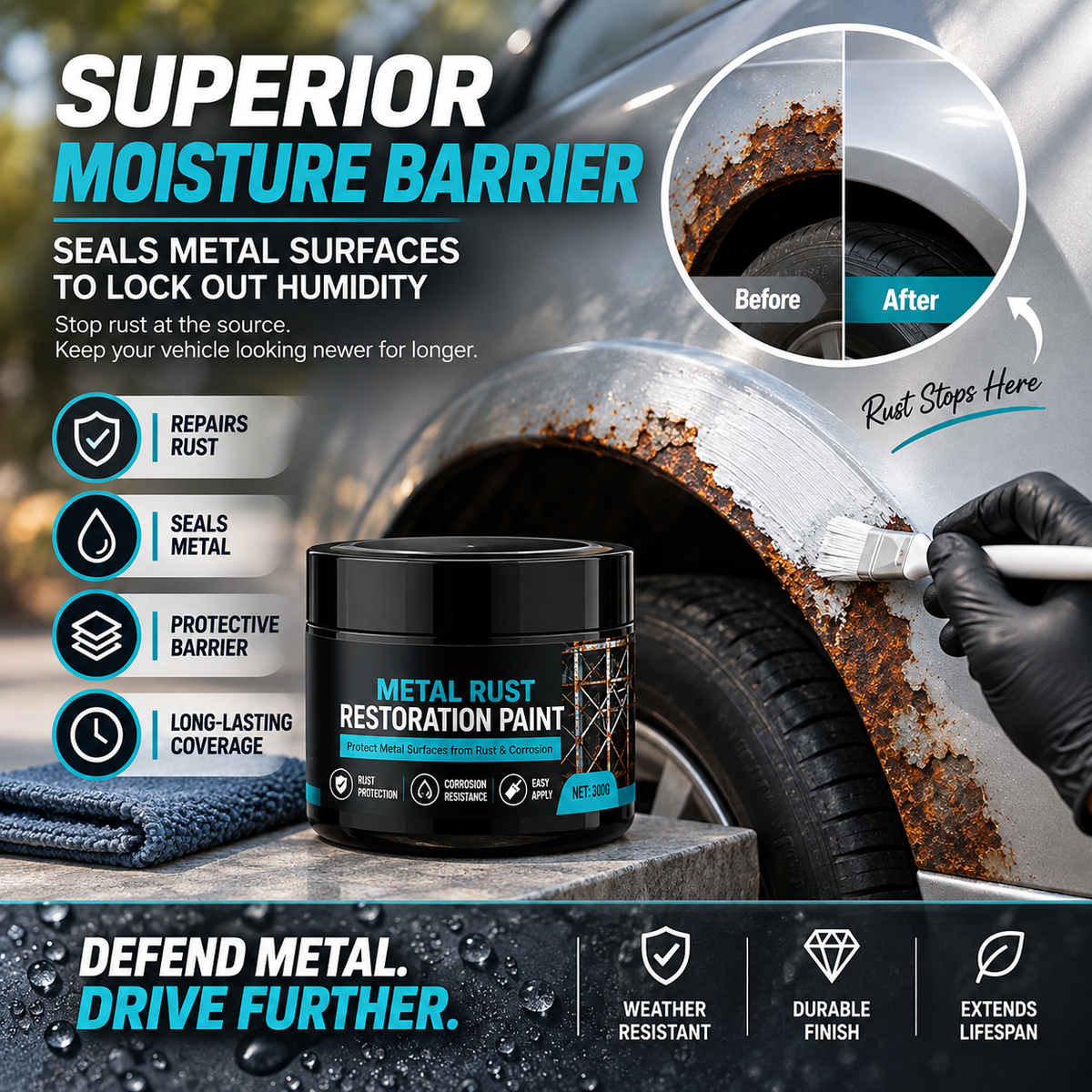 🥳2026 HOT SALE🥳💞50K+ SOLD!🔧🏠 Metal Rust Protection Black Repair Paste – Restores rusty gates, railings & tools. Forms protective coating – no need to replace! 🛡️✨🔥
