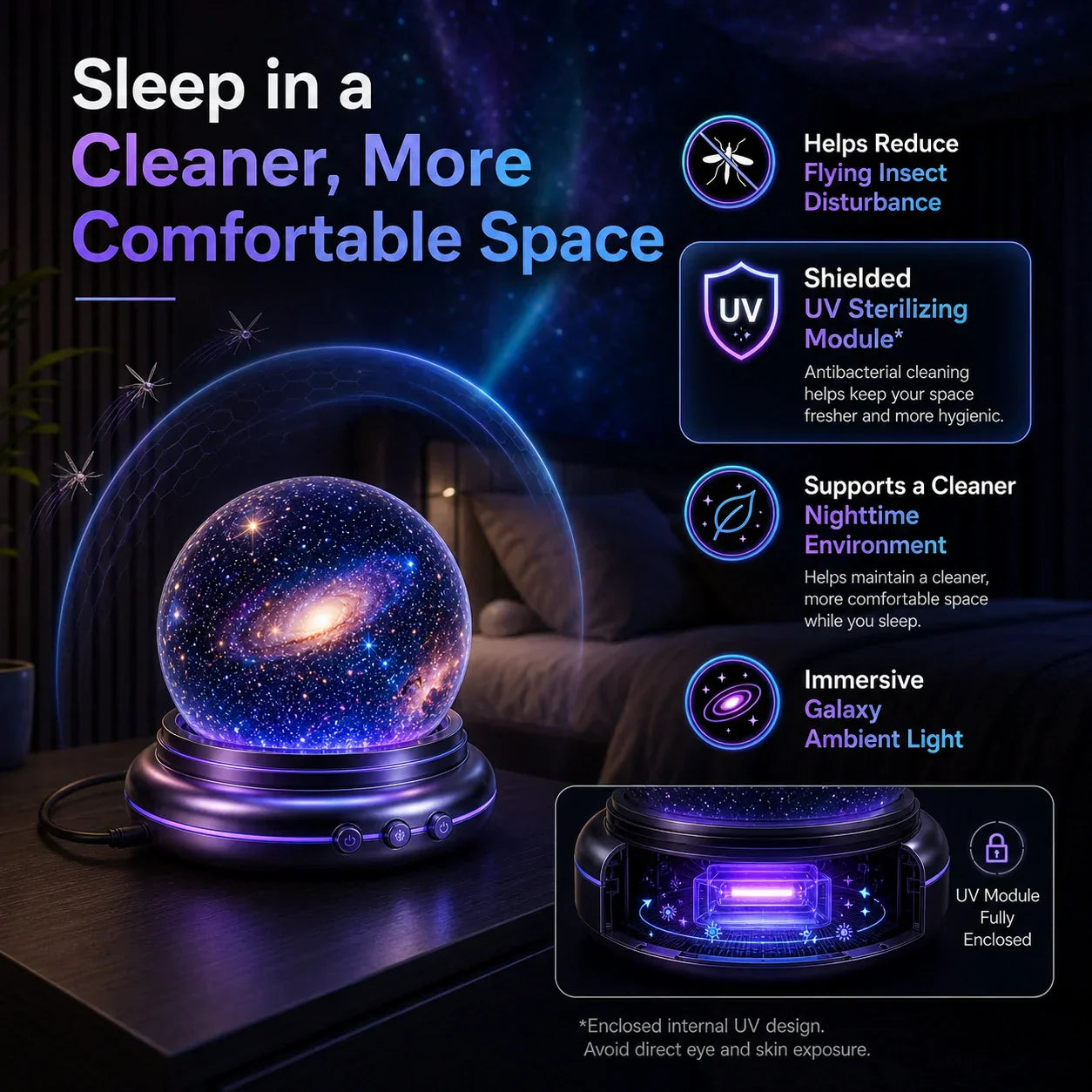 🌌🔮Clearmade® Night Light Projector 🧸