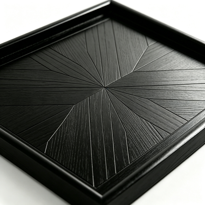 Modern Black Wooden Serving Tray