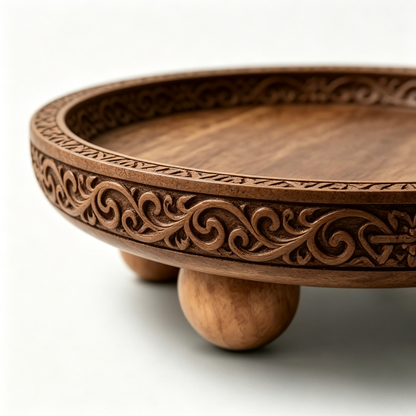 Round Wooden Tray