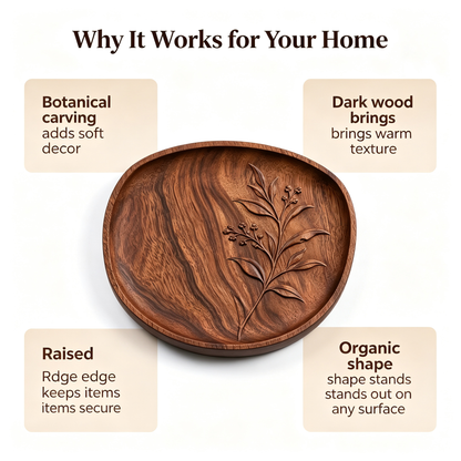 Irregular Walnut Serving Tray