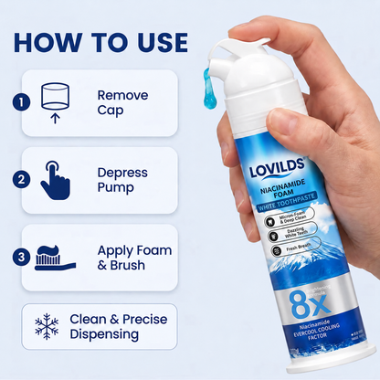 LOVILDS"8X NiacinamideFoaming WhiteningToothpaste