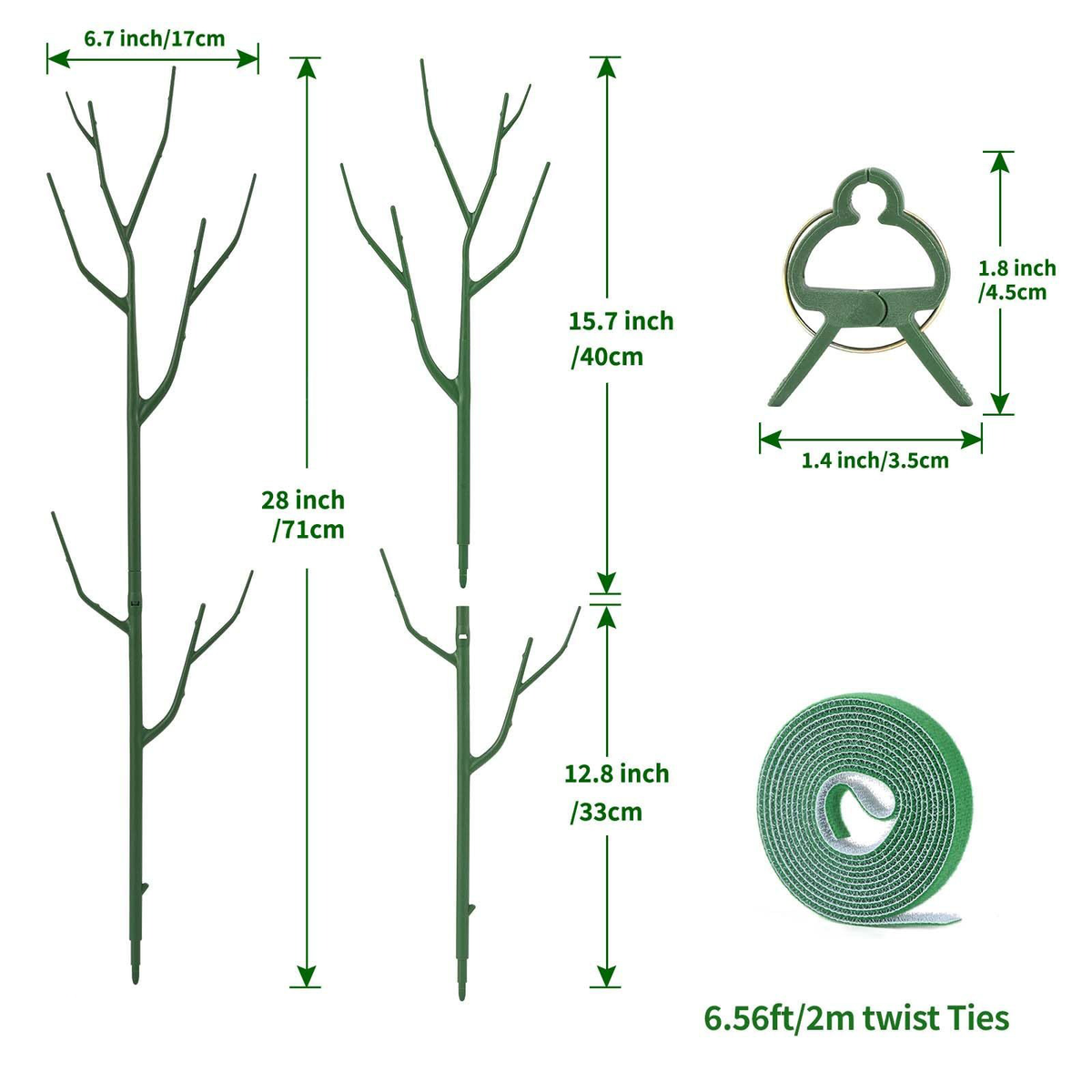 Stackable Monstera Plant Support Stakes — 6 Piece Set