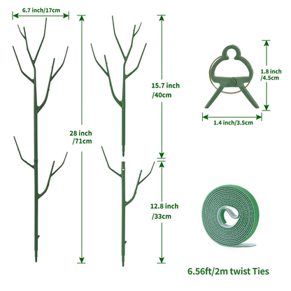 Stackable Monstera Plant Support Stakes — 6 Piece Set