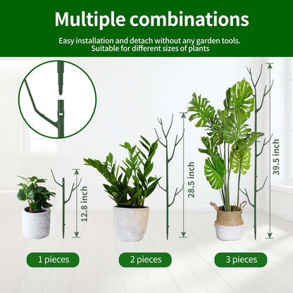 Stackable Monstera Plant Support Stakes — 6 Piece Set