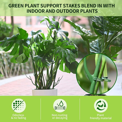 Stackable Monstera Plant Support Stakes — 6 Piece Set