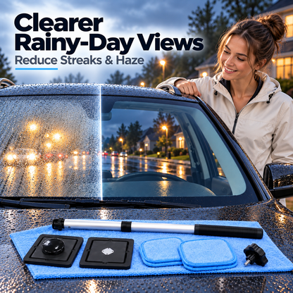 Dual Magnetic Car Windshield Cleaner | Streak-Free Auto Glass Cleaning Kit⭐