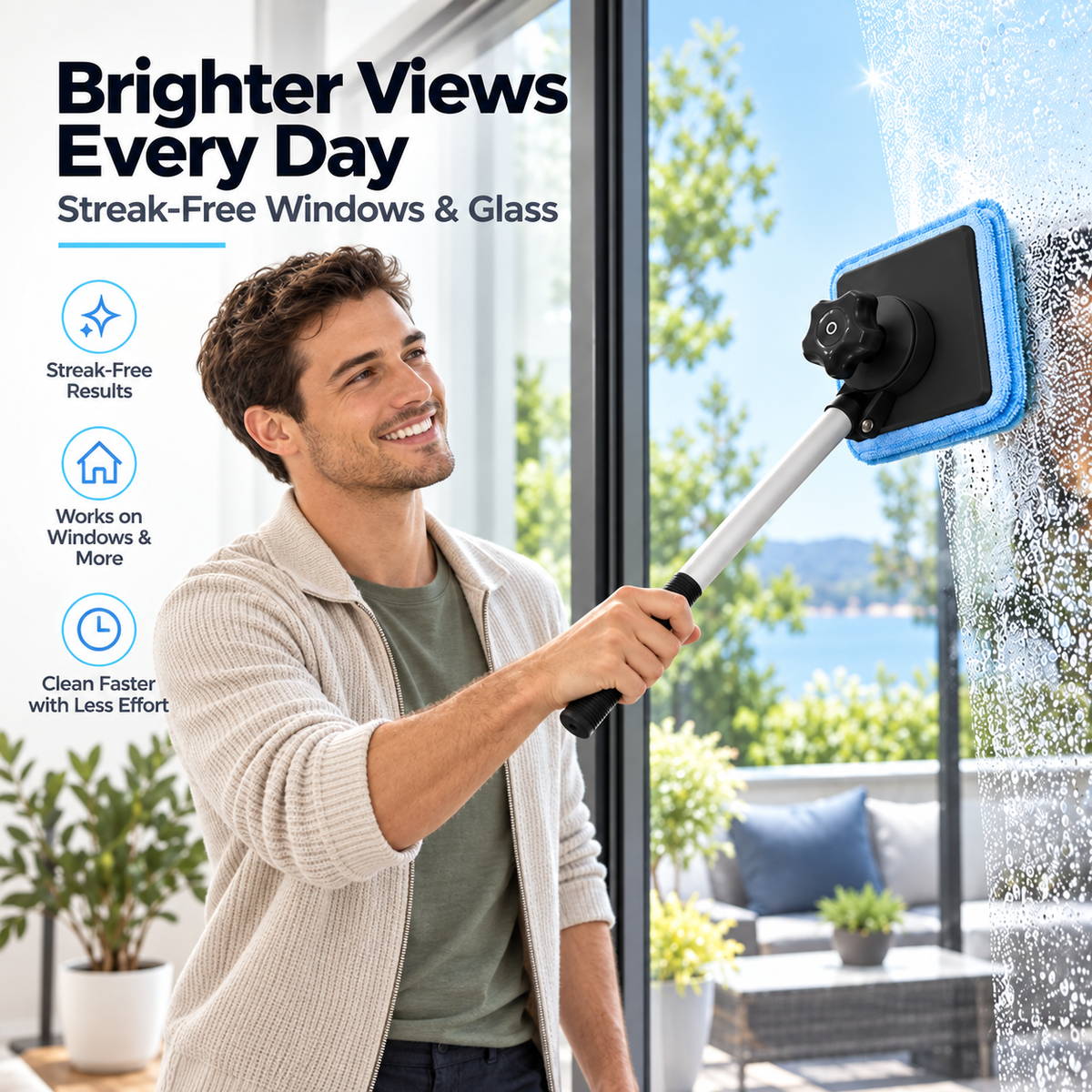 Dual Magnetic Car Windshield Cleaner | Streak-Free Auto Glass Cleaning Kit⭐