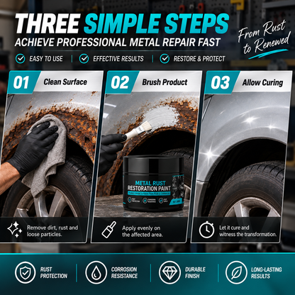 🥳2026 HOT SALE🥳💞50K+ SOLD!🔧🏠 Metal Rust Protection Black Repair Paste – Restores rusty gates, railings & tools. Forms protective coating – no need to replace! 🛡️✨🔥