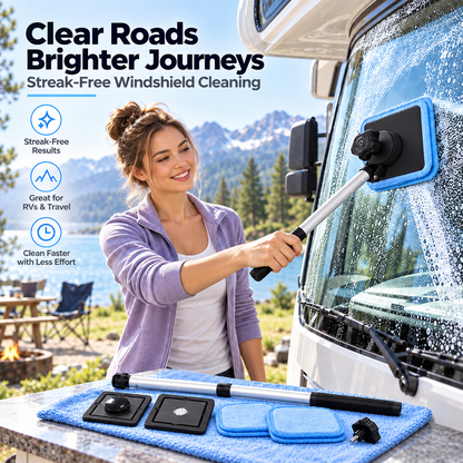 Dual Magnetic Car Windshield Cleaner | Streak-Free Auto Glass Cleaning Kit⭐