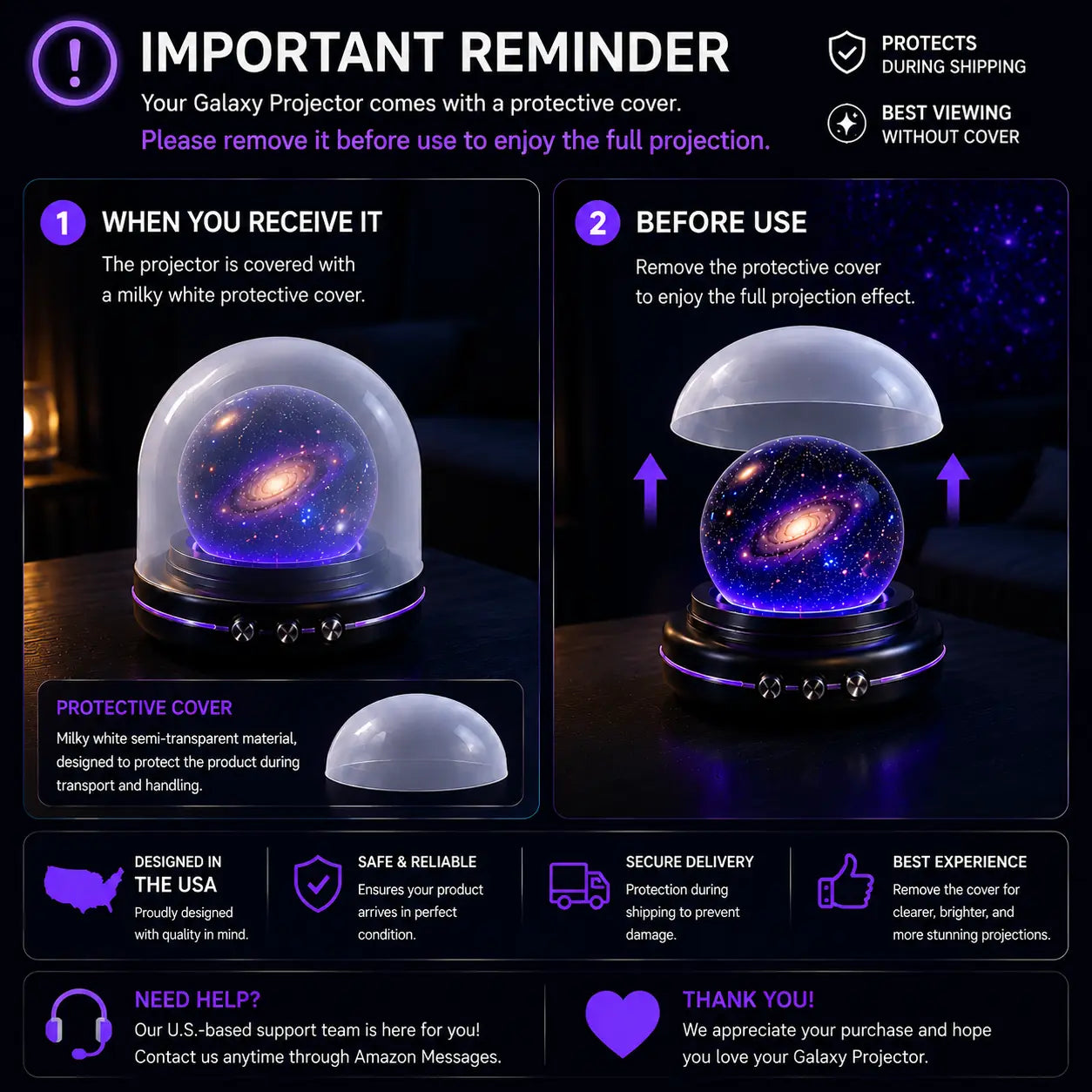 🌌🔮Clearmade® Night Light Projector 🧸